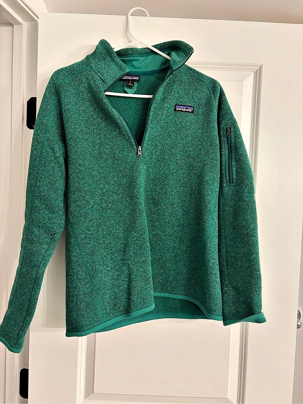 Patagonia Women’s Better Sweater 1/4-Zip Fleece Pullover Green Medium
